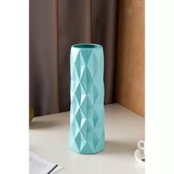 Ваза керамическая "Поли", настольная, голубая, 40 см