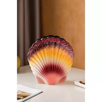 Ваза керамическая "Ракушка", настольная, цветная, 27 см