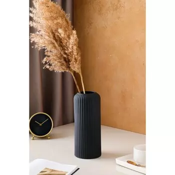 Ваза керамическая "Рим", настольная, чёрная, 26 см