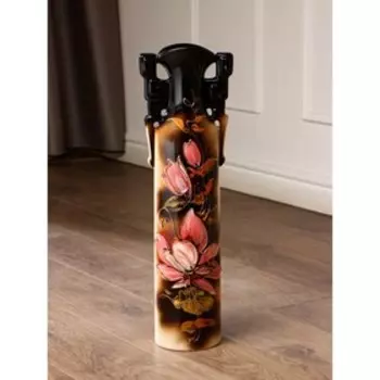 Ваза керамическая "Сакура", напольная, орхидея, разноцветная, 53 см