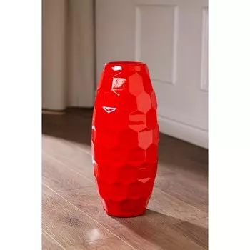 Ваза керамическая "Сара", напольная, красная, 45 см