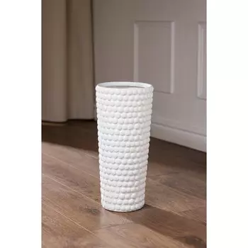 Ваза керамическая "Трипси", напольная, цвет белый, 41 см