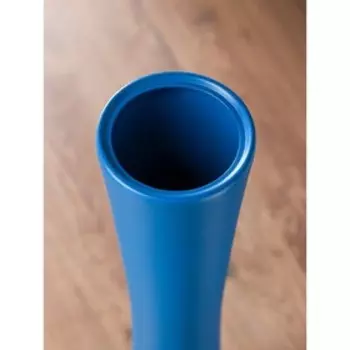 Ваза керамическая "Труба", напольная, муар, синяя, 74 см