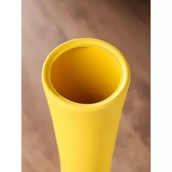 Ваза керамическая "Труба", напольная, муар, жёлтая, 74 см