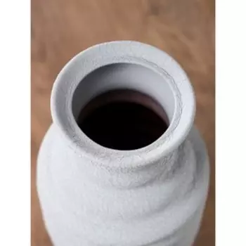 Ваза керамическая "Улик", напольная, кожа, серая, 40 см