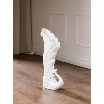 Ваза керамическая "Жар-птица", напольная, белая, 50 см, микс