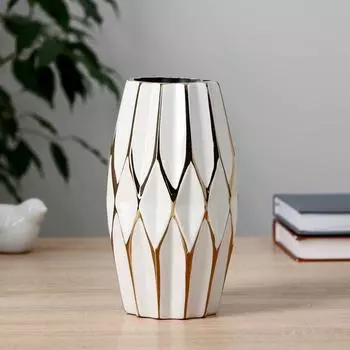 Ваза «Агата», d=7.5 см, 1120 см, керамика, белая