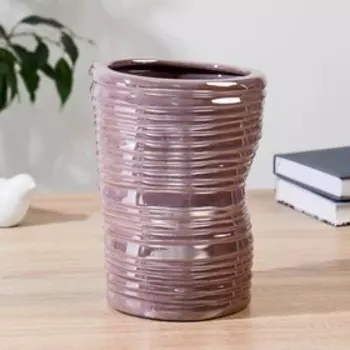 Ваза керамика "Алонсо" H=21 см, d=15см, сиреневый