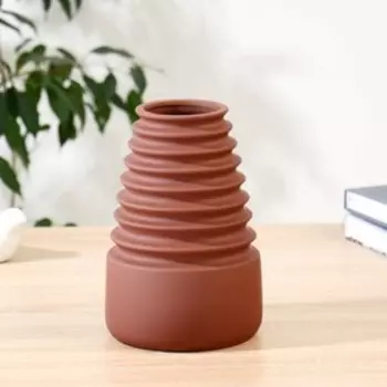 Ваза керамика "Беат" H=20 см, d=8см коричневый