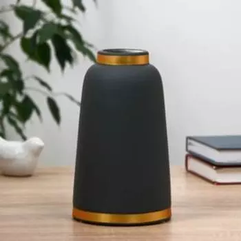 Ваза керамика "Белла" d-6см 11,5х20 см, серый