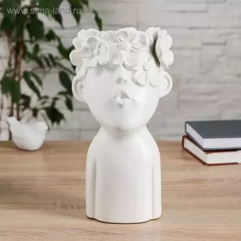 Ваза «Цветущий взгляд», 1127 см, керамика, белая