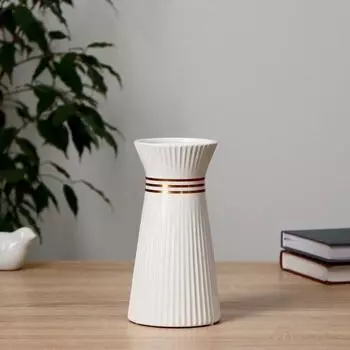 Ваза керамика "Даяна" d-8,5см 10х19 см, белый