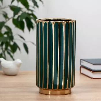 Ваза «Елизавет», 1121 см, керамика, зелёная