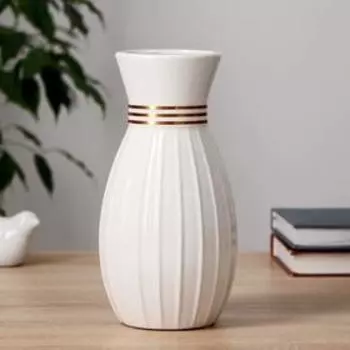 Ваза «Глория», d=8.5 см, 1122 см, керамика, белая