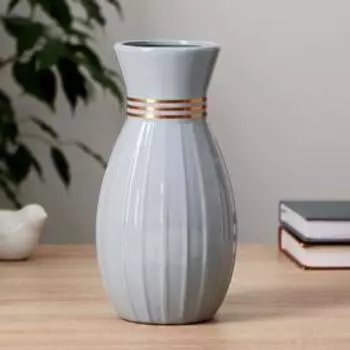 Ваза «Глория», d=8.5 см, 1222 см, керамика, голубая