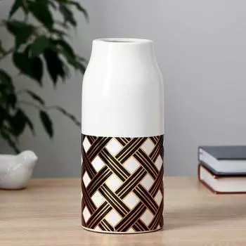 Ваза керамика "Илга" плетение, d-6.5см 9,5х22 см