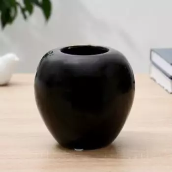 Ваза керамика "Ирма" H=14 см, d=7см чёрный