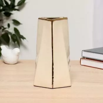 Ваза керамика "Магнит" (d-6 см) 11,5х10х18 см, бежевый