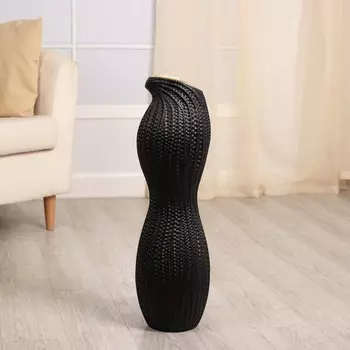 Ваза напольная «Дуайт», h=60 см, керамика, чёрная