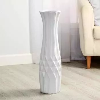 Ваза напольная «Джанин», 1560 см, керамика, белая