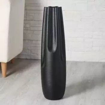 Ваза напольная «Фелис», 10.558 см, керамика, чёрная