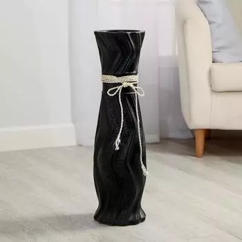 Ваза керамика напольная "Флавия" 16х60 см, чёрный