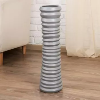 Ваза керамика напольная "Геометрия" 60 см полосы серая