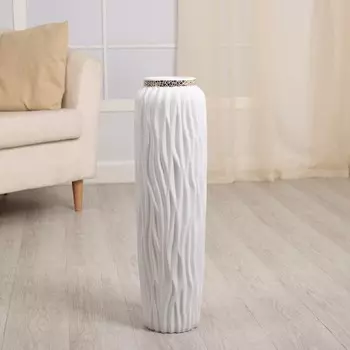 Ваза керамика напольная "Гленн" 60 см, белый