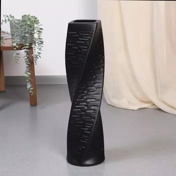 Ваза напольная «Хамфри», 5812 см, керамика, чёрная