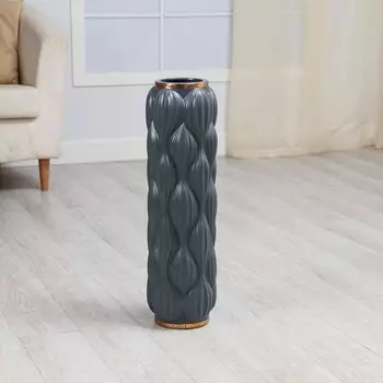 Ваза напольная «Люче», h=60 см, керамика, серая