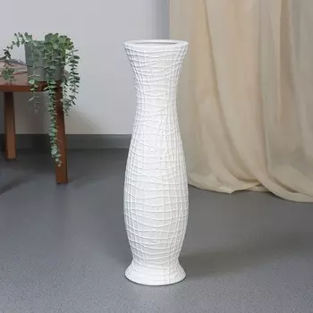 Ваза напольная «Уилбур», 5715 см, керамика, белая