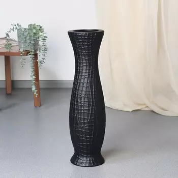 Ваза напольная «Уилбур», 5715 см, керамика, чёрная