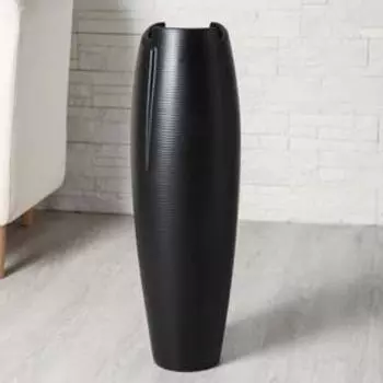 Ваза напольная «Веер», 1458 см, керамика, чёрная