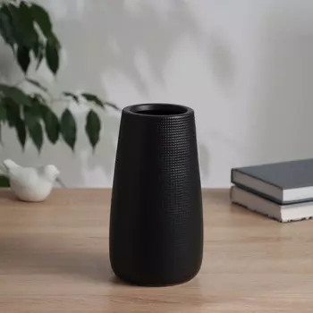 Ваза «Адельмо», 20.59.5 см, керамика, чёрная