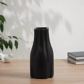 Ваза «Аллесио», 25.512 см, керамика, чёрная