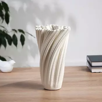 Ваза «Алойз», виток, 2415 см, керамика, белая