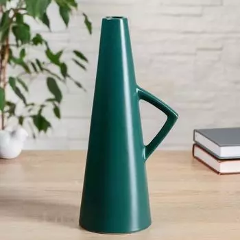 Ваза «Беата», с ручкой, 31029 см, керамика, зелёная