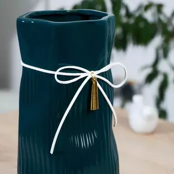 Ваза «Блез», h=20.5 см, керамика, зелёная