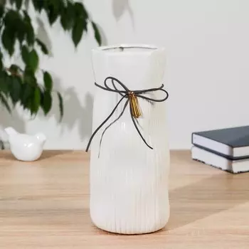 Ваза «Блез», h=26.5 см, керамика, белая