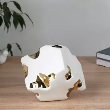 Ваза «Денвер», перевёртыш, h=17 см, керамика, белая