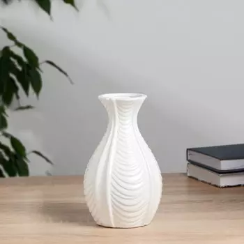 Ваза «Джойс», h=20 см, керамика, белая