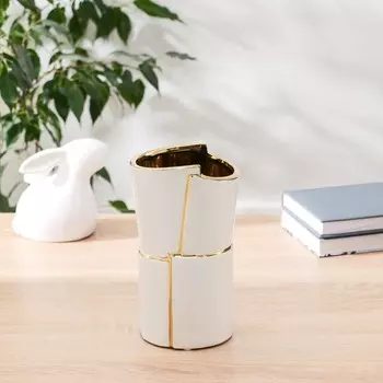 Ваза керамика "Грация" 12х21 см, белый