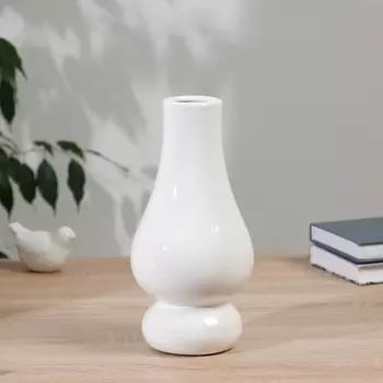 Ваза «Грейсон», лампада, 2611 см, керамика, белая