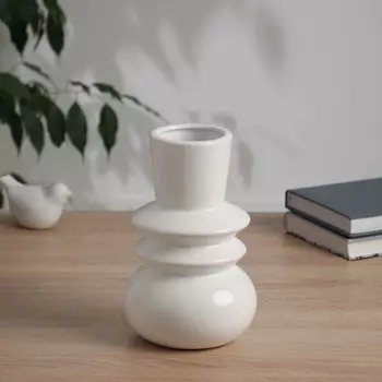 Ваза «Грейсон», ярусы, 2011 см, керамика, белая