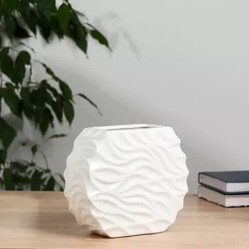 Ваза «Иви», h=18 см, керамика, белый