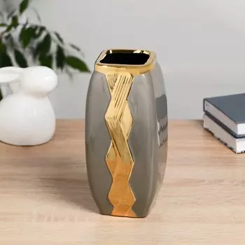 Ваза «Эстер», h=22 см, керамика, серая