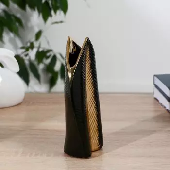 Ваза «Кэнди», h=20 см, керамика, чёрная