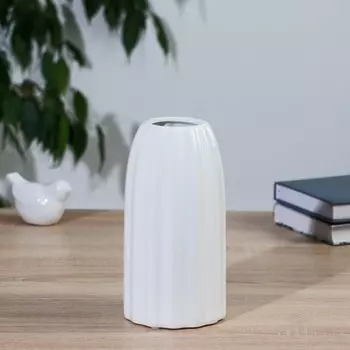 Ваза «Ладо», h=18.5 см, керамика, белая