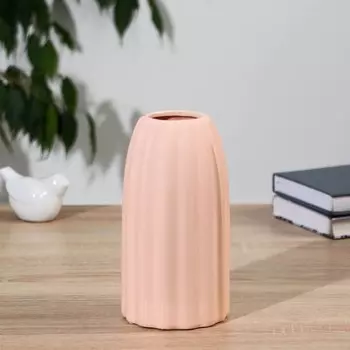 Ваза керамика настольная "Ладо" 18,5 см, розовый