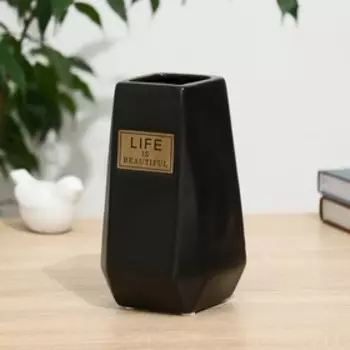 Ваза керамика настольная "Лайф" 6,5х9,5х18 см, микс